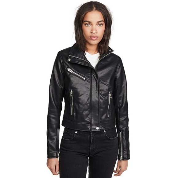 BLANK DENIM MOTO JACKET - Picture 6 of 15